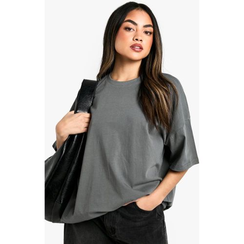 T-shirt super oversize, Grigio - boohoo - Modalova