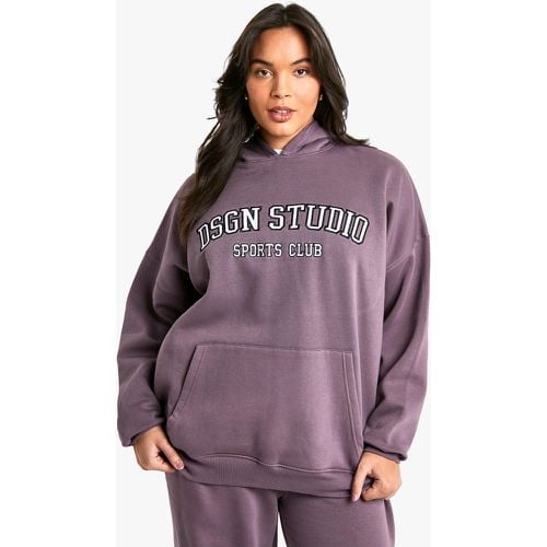 Sudadera Plus Oversize Con Capucha Y Aplique Dsgn Studio - boohoo - Modalova