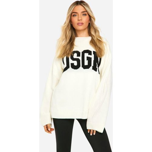 Maglione a girocollo in maglia DSGN - boohoo - Modalova