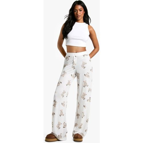 Pantalón Tall De Pijama Bóxer Con Estampado De Oso - boohoo - Modalova