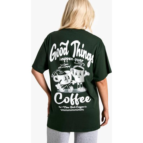 Camiseta Oversize Con Estampado Good Things Happen - boohoo - Modalova