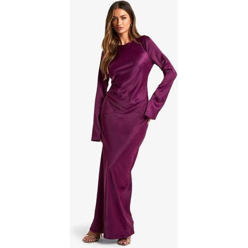 Vestito maxi in raso a colonna - boohoo - Modalova