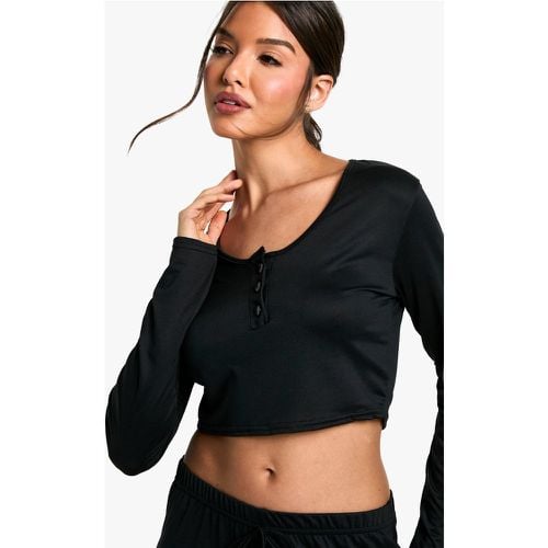 Top De Estar Por Casa Suave Con Botones - boohoo - Modalova