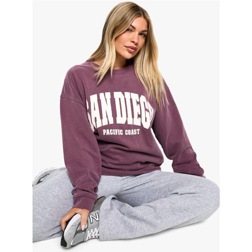 Sudadera Oversize Con Estampado De San Diego - boohoo - Modalova