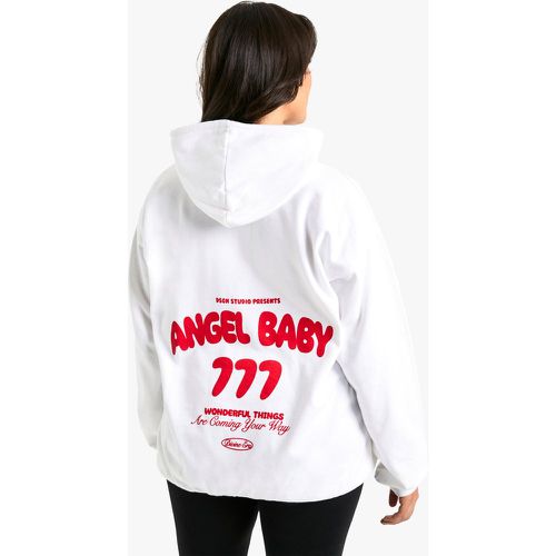 Sudadera Plus Oversize Con Capucha Y Estampado Angel Baby - boohoo - Modalova