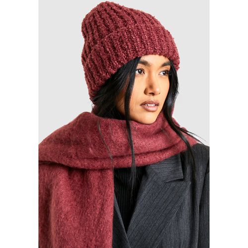 Gorro Suave Burdeos, Rojo - boohoo - Modalova