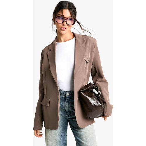 Blazer sartoriale oversize con tasche - boohoo - Modalova