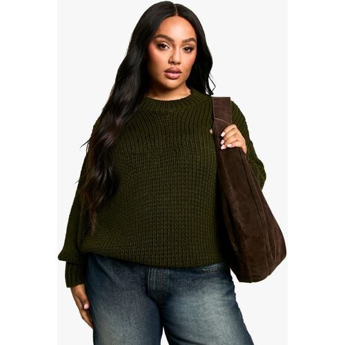 Jersey Plus Oversize Con Cuello De Caja - boohoo - Modalova