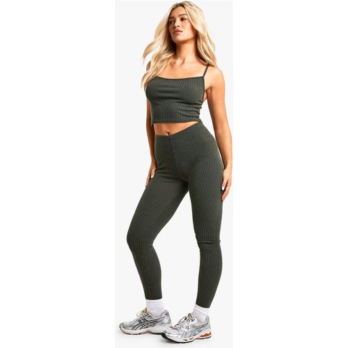 Set canotta & legging in due toni - boohoo - Modalova