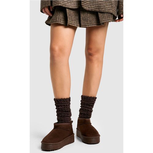 Calcetines Holgados De Punto, Brown - boohoo - Modalova