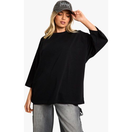 Camiseta Oversize Con Mangas 3/4 Y Estampado Kimono Grueso - boohoo - Modalova