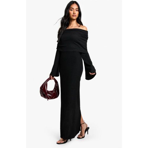 Vestido Maxi Texturizado Holgado Con Escote Bardot - boohoo - Modalova