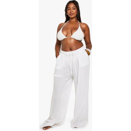 Pantaloni a gamba ampia Plus Size Beachwear Essentials - boohoo - Modalova