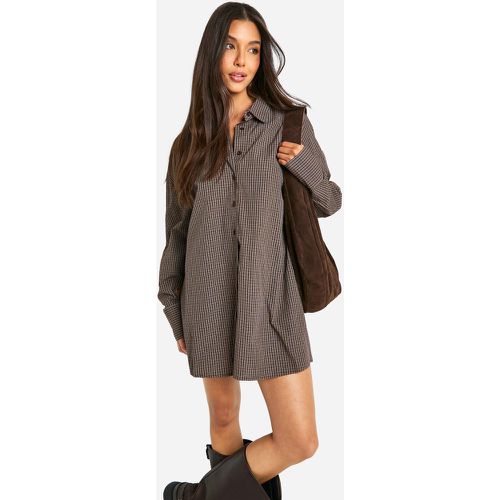 Vestido Camisero Oversize, Brown - boohoo - Modalova