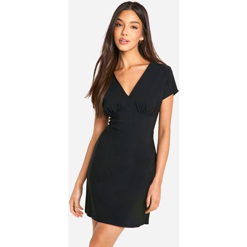 Cap Sleeve A-Line Mini Dress, Negro - boohoo - Modalova