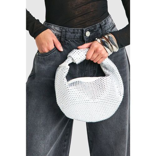 Bolso De Mano Con Nudo E Incrustaciones - boohoo - Modalova