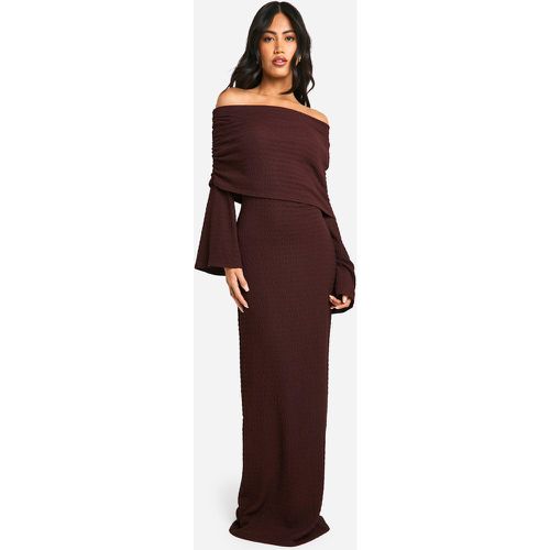 Vestido Maxi Texturizado Holgado Con Escote Bardot - boohoo - Modalova