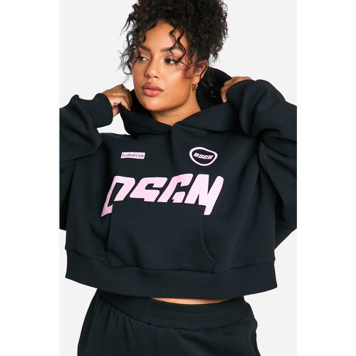 Sudadera Plus Oversize Con Capucha Y Estampado Dsgn - boohoo - Modalova