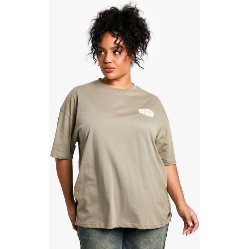 Camiseta Plus Oversize Con Estampado Dsgn Studio En Relieve - boohoo - Modalova