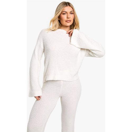 Jersey De Tejido Bouclé Con Espalda Abierta - boohoo - Modalova