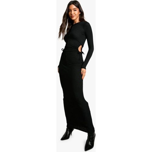 Vestido Maxi Texturizado Con Lateral Fruncido - boohoo - Modalova