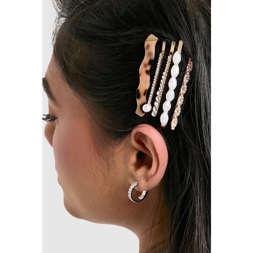 Multipaquete De Pinzas Para El Pelo Con Varios Diseños - boohoo - Modalova