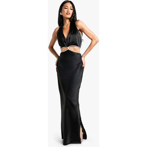 Vestido Maxi Con Ribete De Incrustaciones Y Nudo Frontal - boohoo - Modalova