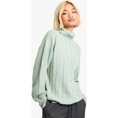 Jersey De Punto En Ochos, Verde - boohoo - Modalova