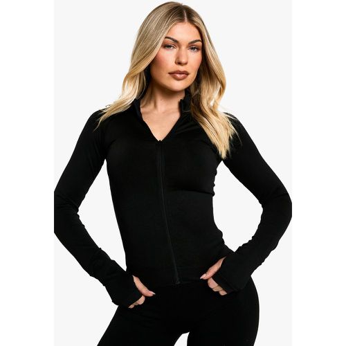 Chaqueta Deportiva Premium Sculpt Sin Costuras Con Cremallera - boohoo - Modalova