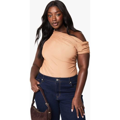 Body Plus Size in rete con ruches - boohoo - Modalova