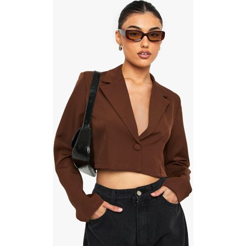 Americana Crop Básica De Tela Holgada - boohoo - Modalova