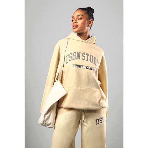 Felpa oversize Dsgn Studio Sports Club con cappuccio - boohoo - Modalova