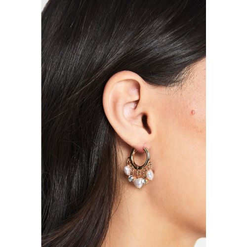 Pendientes De Aro Con Perlas - boohoo - Modalova