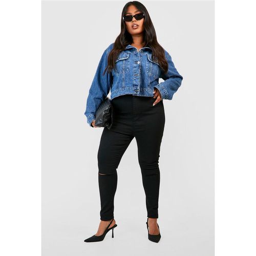 Jegging Plus Size Skinny Fit con strappi sul ginocchio - boohoo - Modalova