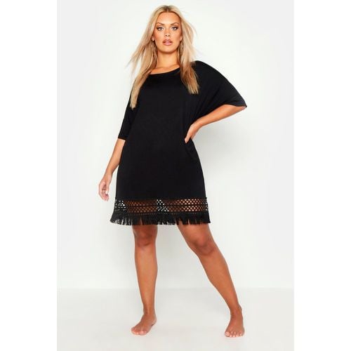 Vestido Plus Para La Playa De Croché Con Filo De Borlas - boohoo - Modalova