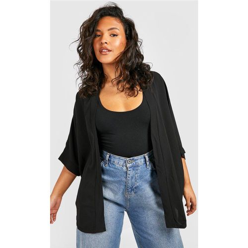 Kimono Plus De Tela, Negro - boohoo - Modalova