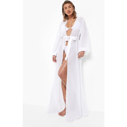 Kimono Maxi Para La Playa De Chifón - Colección Básicos - boohoo - Modalova