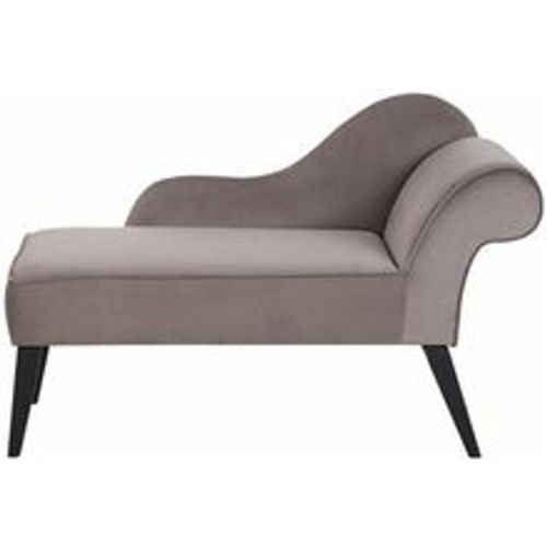 Chaiselongue Rechtsseitig Braun-Grau Samtstoff Modern - BELIANI - Modalova