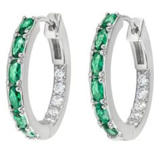 LDV Creolen mit Steinen "Emerald" 925 Silber - Fashion24 DE - Modalova