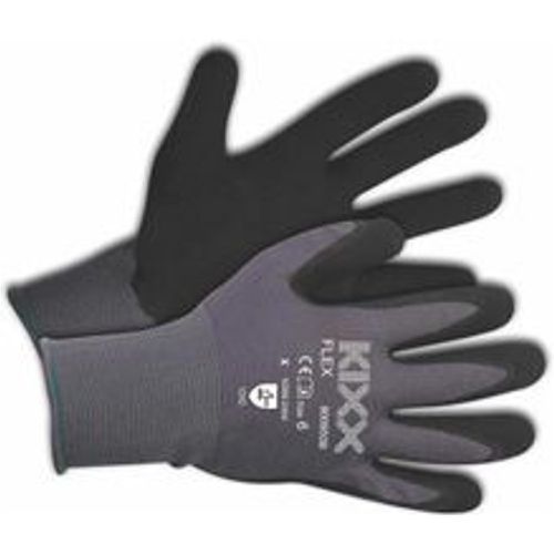 Flex Handschuhe für die Gartenarbeit - Grau/Schwarz - Größe 10 - Kixx - Fashion24 DE - Modalova