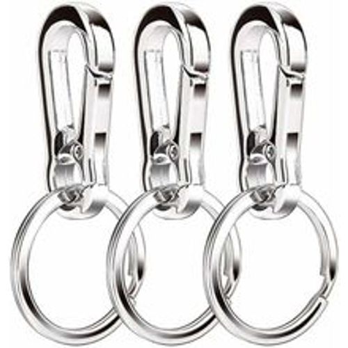 Hiasdfls - 3 Stück Schlüsselanhänger aus Metall, Schlüsselanhänger aus Stahl, Schlüsselanhänger für Männer und Frauen, abnehmbare Schlüssela - Fashion24 DE - Modalova