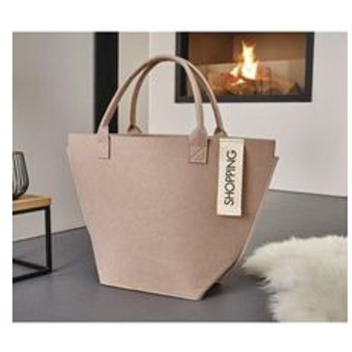 Dekoleidenschaft - Tasche 'Shopping' aus Filz in beige, große Einkaufstasche, Filztasche, Shopper, Tragetasche - Fashion24 DE - Modalova