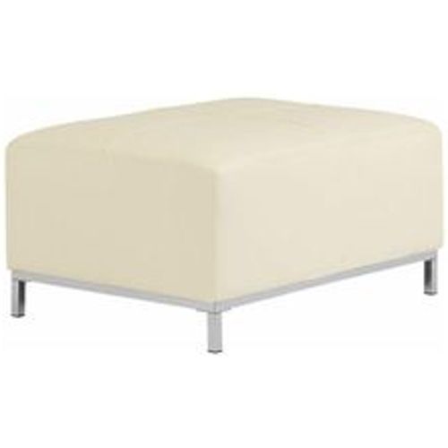 Ottomane Beige Leder Metallbeine für Wohnzimmer Retro/Modern - BELIANI - Modalova