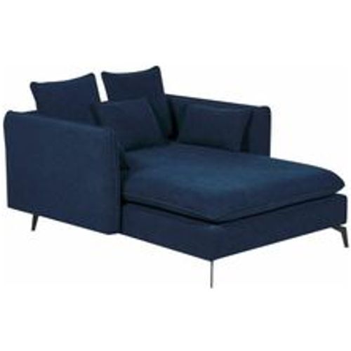 Chaiselongue Marineblau Stoffbezug mit Mehreren Kissen Schlanke Armlehnen Symmetrisch Modern Wohnzimmer Schlafzimmer Austattung Liegesofa - BELIANI - Modalova