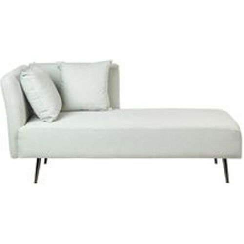 Chaiselongue Mintgrün Stoffbezug Linksseitig mit Kissen Armlehne Metallbeine Modern für Wohnzimmer Schlafzimmer Wintergarten Kleine Räume - BELIANI - Modalova