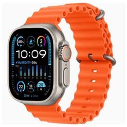 Watch Ultra 2 (2023) GPS + Cellular 49 mm - Titan Titan Natur - Ocean Armband Orange - Apple - Modalova