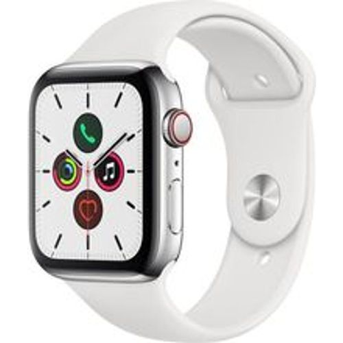 Watch Series 5 (2019) GPS + Cellular 44 mm - Aluminium Silber - Sportarmband Weiß - Apple - Modalova