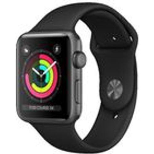 Watch Series 3 (2017) GPS 42 mm - Aluminium Space - Sportarmband Schwarz - Apple - Modalova