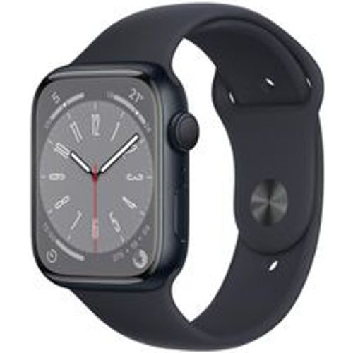 Watch Series 8 (2022) GPS 45 mm - Aluminium Mitternacht - Sportarmband Schwarz - Apple - Modalova