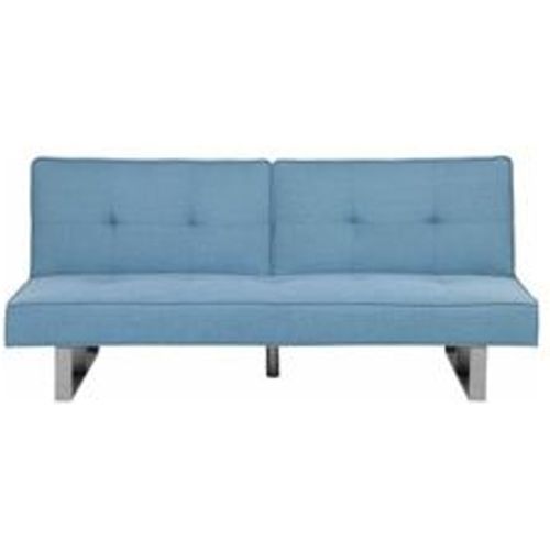 Sofa Blau Polsterbezug 3-Sitzer Schlaffunktion Modern Wohnzimmer - BELIANI - Modalova